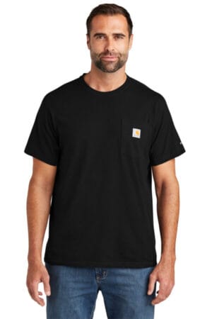 BLACK CT104616 carhartt force short sleeve pocket t-shirt