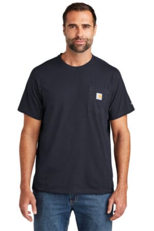 NAVY CT104616 carhartt force short sleeve pocket t-shirt