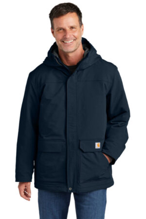 NAVY CT105533 carhartt super dux insulated hooded coat