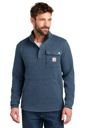 FADED NAVY CT106378 carhartt midweight 1/4-zip sweater fleece