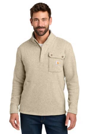 OAT MILK CT106378 carhartt midweight 1/4-zip sweater fleece