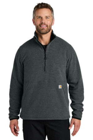 CARBON HEATHER CT106417 carhartt textured 1/2-zip fleece jacket