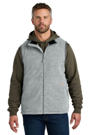 HEATHER GREY CT106418 carhartt textured fleece vest