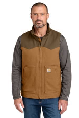 CARHARTT BROWN/ COFFEE CT106433 carhartt montana rugged flex duck vest