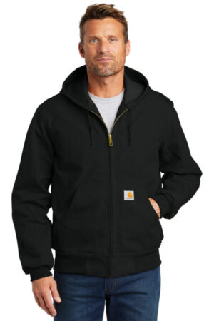 BLACK CT106678 carhartt thermal-lined duck active jac