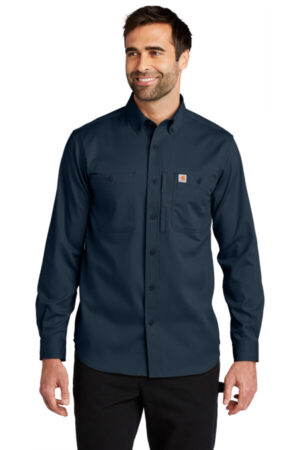 NAVY CT106689 carhartt rugged professional series long sleeve shirt