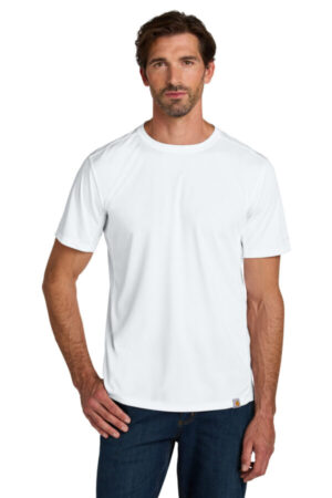 WHITE CT106868 carhartt force sun defender short sleeve t-shirt