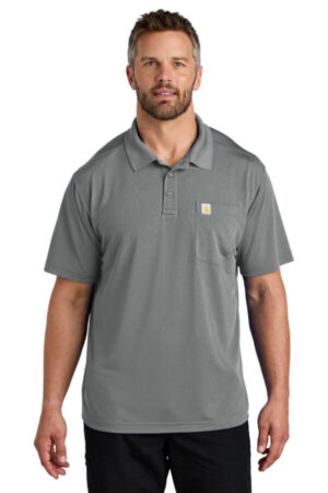 ASPHALT GREY CT106880 carhartt force snag-resistant pocket polo