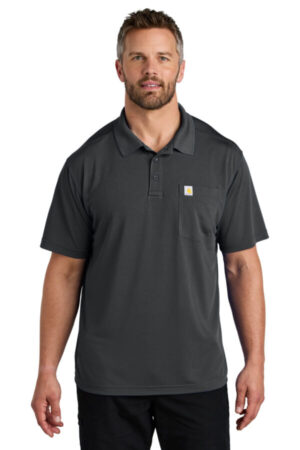 SHADOW GREY CT106880 carhartt force snag-resistant pocket polo