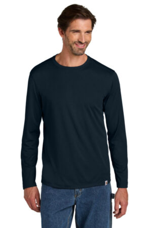 NAVY CT106972 carhartt force sun defender long sleeve t-shirt