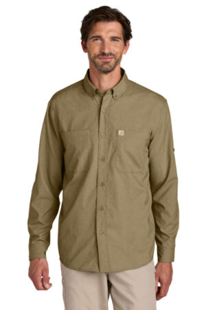 DARK KHAKI CT107106 carhartt force sun defender long sleeve shirt