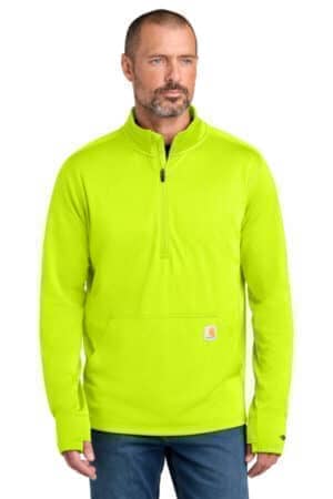 BRITE LIME BRITE LIME CT107814 carhartt force 1/2-zip grid fleece