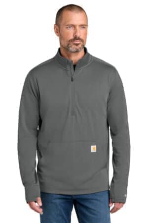 STEEL STEEL CT107814 carhartt force 1/2-zip grid fleece