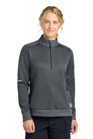 PEWTER PEWTER CTC82912 carhartt women's fld & rscu 1/2-zip mid-layer