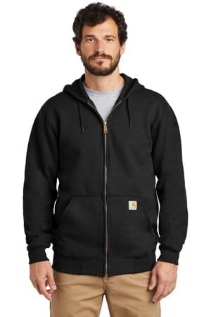 BLACK CTK122 carhartt midweight hooded zip-front sweatshirt