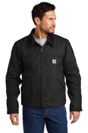 BLACK CTT103828 carhartt tall duck detroit jacket