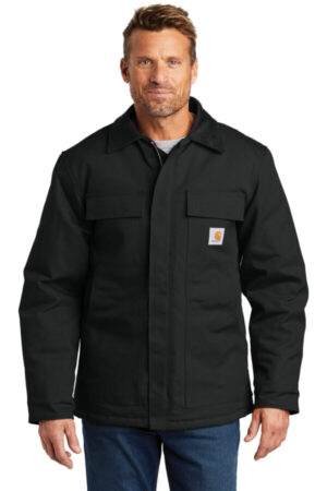 BLACK CTT106674 carhartt tall duck traditional coat