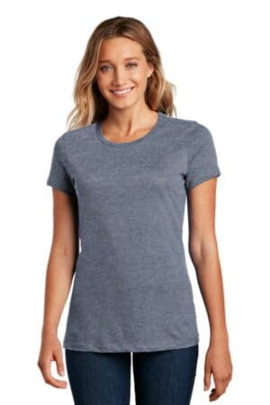 HEATHERED NAVY DM104L district women's perfect weight tee