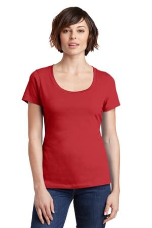 CLASSIC RED DM106L district women's perfect weight scoop tee