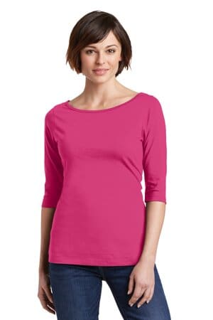 DM107L district women's perfect weight 3/4-sleeve tee