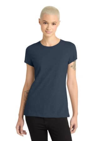 HEATHERED NAVY DM108L district women's perfect blend cvc tee