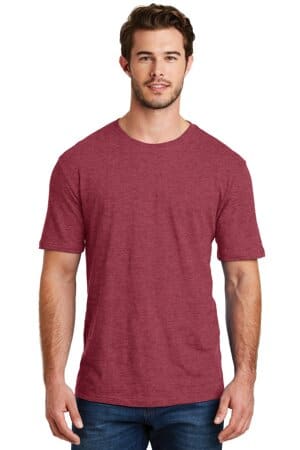 HEATHERED RED DM108 district perfect blend cvc tee