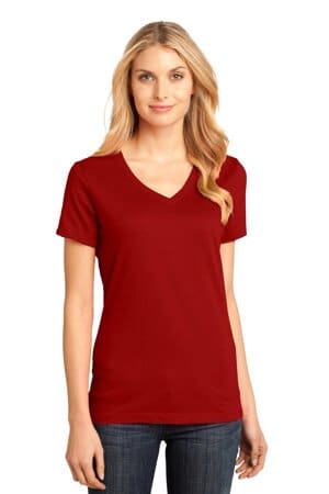 CLASSIC RED DM1170L district-women's perfect weight v-neck tee