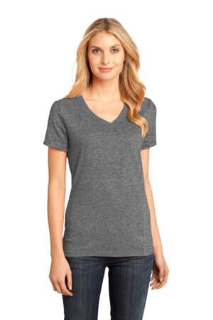 HEATHERED NICKEL DM1170L district-women's perfect weight v-neck tee
