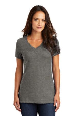 HEATHERED CHARCOAL DM1170L district-women's perfect weight v-neck tee