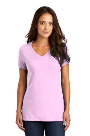 SOFT PURPLE DM1170L district-women's perfect weight v-neck tee