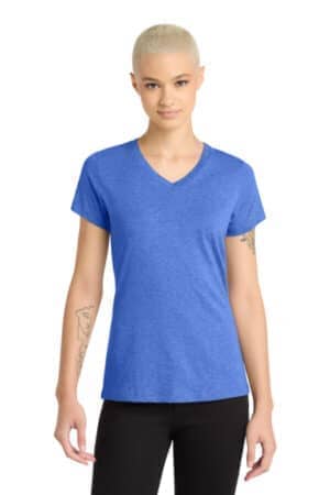 DM1190L district women's perfect blend cvc v-neck tee