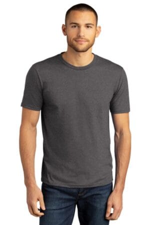 HEATHERED CHARCOAL DM130DTG district perfect tri dtg tee