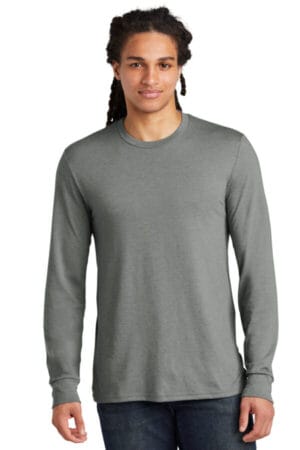 HEATHERED CHARCOAL DM132 district perfect tri long sleeve tee 