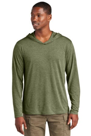 MILITARY GREEN FROST DM139 district perfect tri long sleeve hoodie