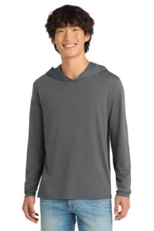 CHARCOAL DM139 district perfect tri long sleeve hoodie