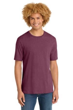 HEATHERED LOGANBERRY DT104 district perfect weight tee