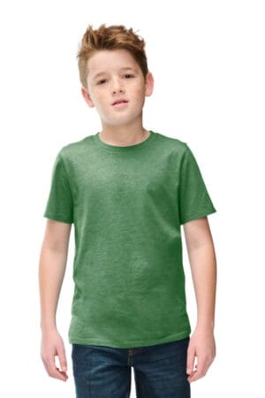 HEATHERED KELLY GREEN DT108Y district youth perfect blend cvc tee
