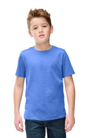 HEATHERED ROYAL DT108Y district youth perfect blend cvc tee