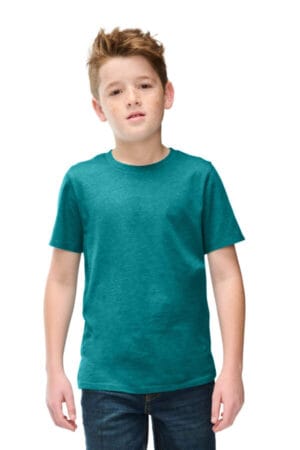 HEATHERED TEAL DT108Y district youth perfect blend cvc tee