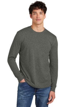 HEATHERED CHARCOAL DT109 district perfect blend cvc long sleeve tee