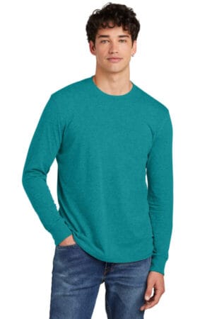 HEATHERED TEAL DT109 district perfect blend cvc long sleeve tee