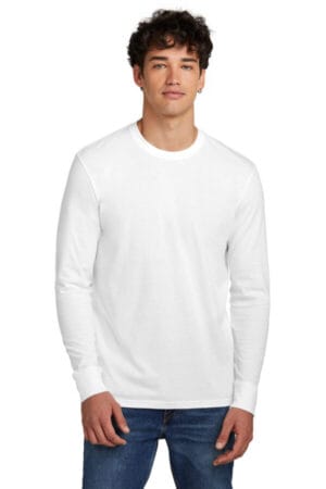 WHITE DT109 district perfect blend cvc long sleeve tee