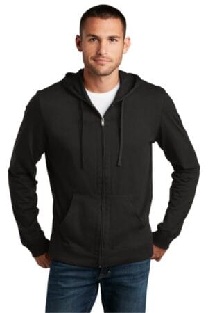 BLACK DT1100 district jersey full-zip hoodie