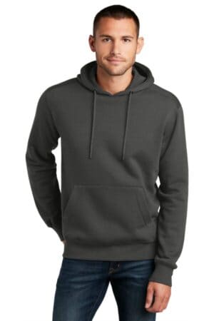 CHARCOAL DT1101 district perfect weight fleece hoodie