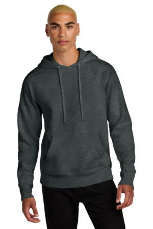 HEATHERED CHARCOAL DT1101 district perfect weight fleece hoodie