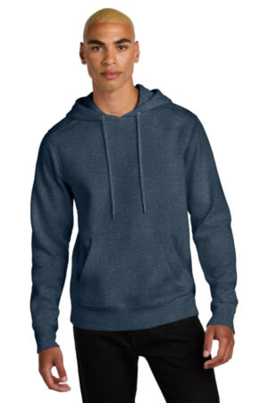 HEATHERED NAVY DT1101 district perfect weight fleece hoodie