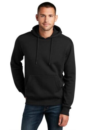 JET BLACK DT1101 district perfect weight fleece hoodie