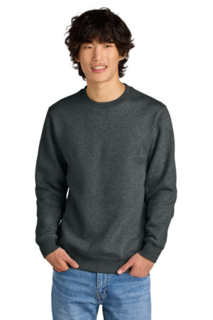 HEATHERED CHARCOAL DT1106 district perfect weight fleece crew