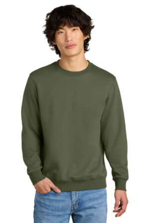 MILITARY GREEN DT1106 district perfect weight fleece crew