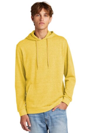 OCHRE YELLOW HEATHER DT1300 district perfect tri fleece pullover hoodie